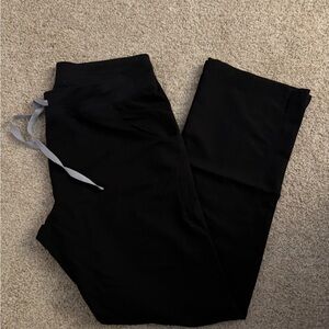 Figs Black Joggers with Gray Drawstring